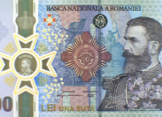 Bancnota dedicată regelui Carol I - avers