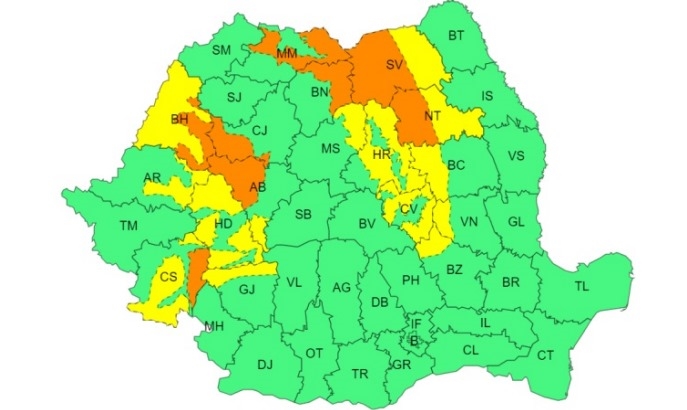 Avertizări de viscol și vânt în Nord-Estul țării