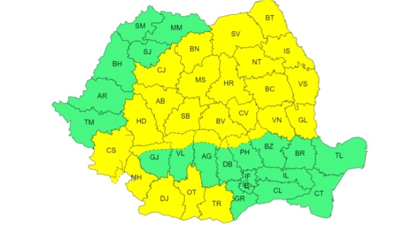 Meteorologii anunță precipitații, vânt puternic și deprecierea regimului termic