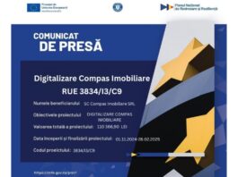 Compas Imobiliare anunță finalizarea proiectului de digitalizare cu sprijinul PNRR Compas Imobiliare anunță finalizarea proiectului de digitalizare cu sprijinul PNRR
