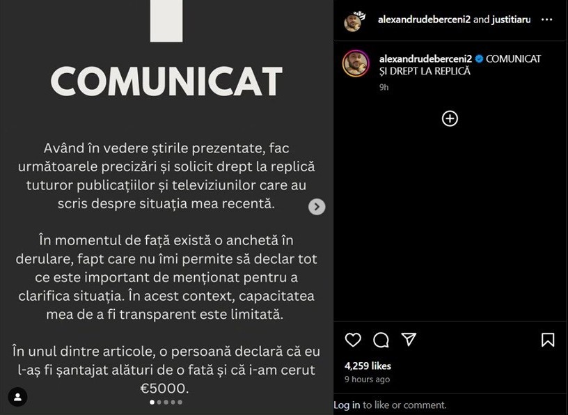 Replică Alex Costandachi
