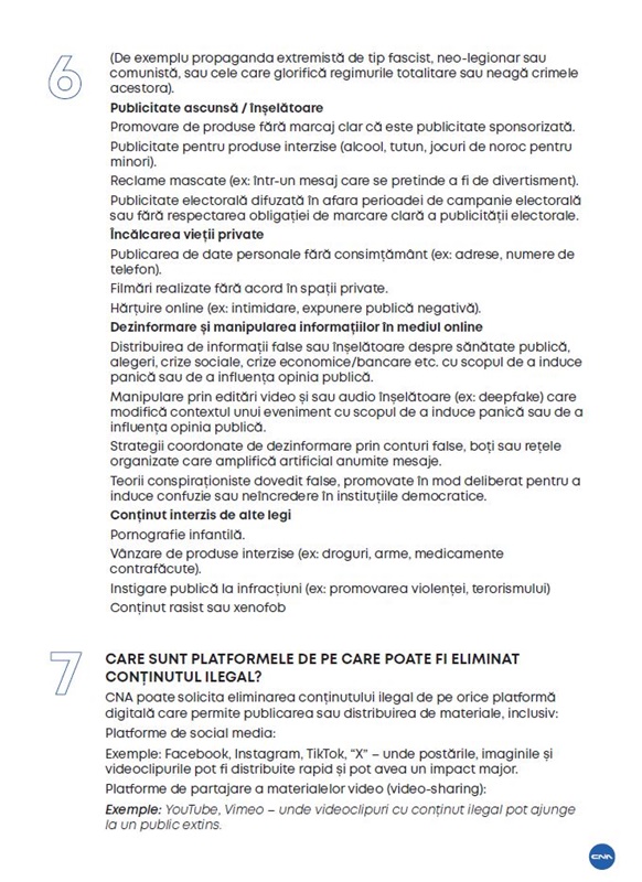 Ghidul CNA privind combaterea conținutului ilegal în mediul online