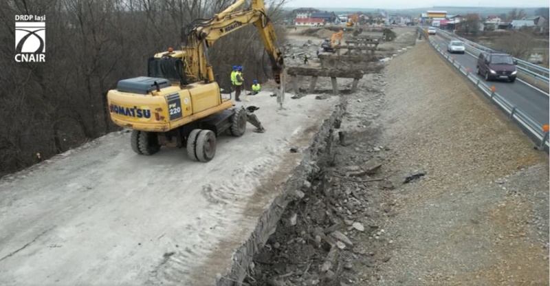 VIDEO. DRDP Iași anunță că lucrările de demolare a suprastructurii podului de la Girov au fost finalizate