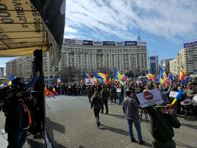 220 de silvicultori nemțeni participă la protestul din București