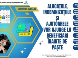 Alocațiile, indemnizațiile și ajutoarele vor fi achitate înainte de Paște