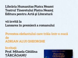 Întâlnire literară la Teatrul Tineretului. Adrian Alui Gheorghe își prezintă noul roman