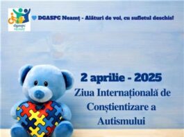 Ziua Internațională de Conștientizare a Autismului: 543 de copii din Neamț sunt diagnosticați cu această afecțiune Ziua Internațională de Conștientizare a Autismului