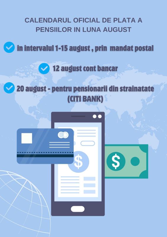 Plata pensiilor pentru luna lui Gustar se face la timp: distribuirea începe din 1 august