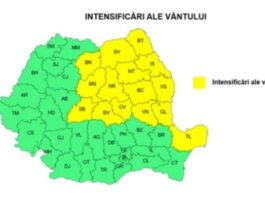 Cod galben de intensificări ale vântului în toată zona Moldovei