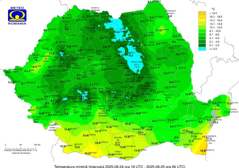 Vremea la extreme: 0 grade în județul Neamț