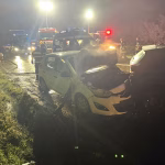 Suceava. Accident în lanț cu patru mașini implicate și trei persoane transportate la spital