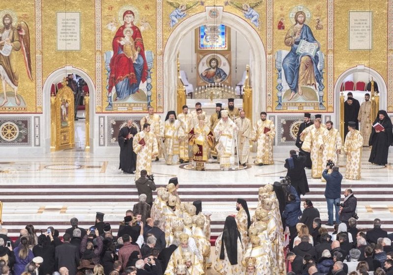 Sfințirea picturii Catedralei Naționale, în prezența Patriarhului Ecumenic Bartolomeu I 1 Sfințirea picturii Catedralei Naționale, în prezența Patriarhului Ecumenic Bartolomeu I