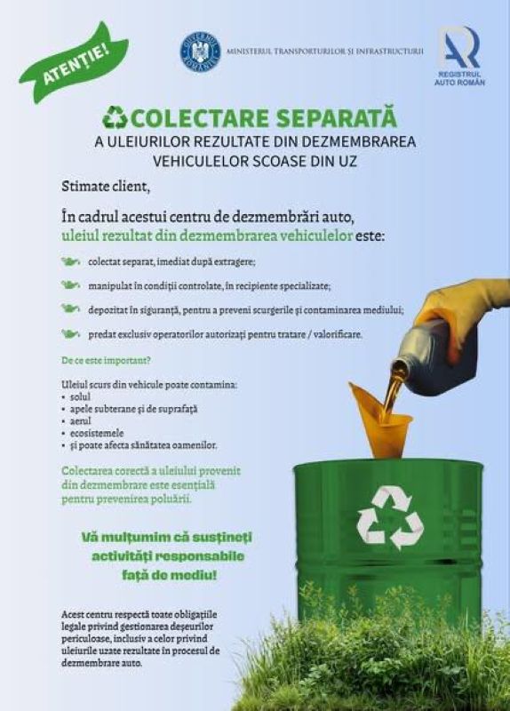 Service-urile auto, obligate să informeze clienții despre pericolul uleiurilor uzate 1 Service-urile auto, obligate să informeze clienții despre pericolul uleiurilor uzate