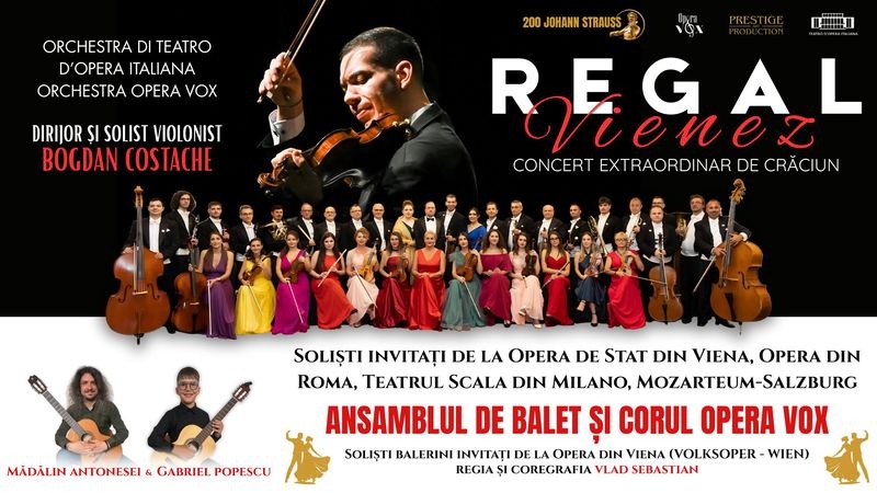 Regalul Vienez de Crăciun aduce magia muzicii clasice la Piatra Neamț