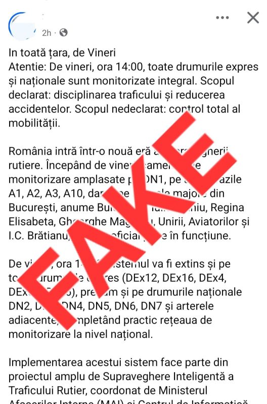 MAI demontează din nou un val de fake news despre „monitorizarea totală” a traficului 3 MAI demontează din nou un val de fake news despre „monitorizarea totală” a traficului