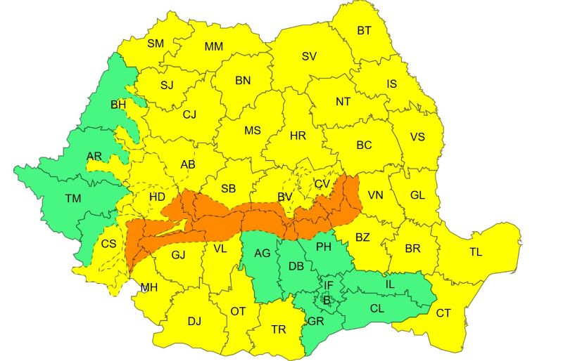 Moldova sub cod galben de ninsori și vânt puternic