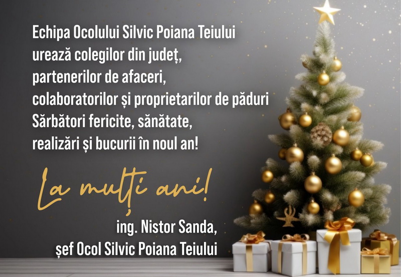 Felicitări de Crăciun de la Direcția Silvică și Ocoalele Silvice din Neamț