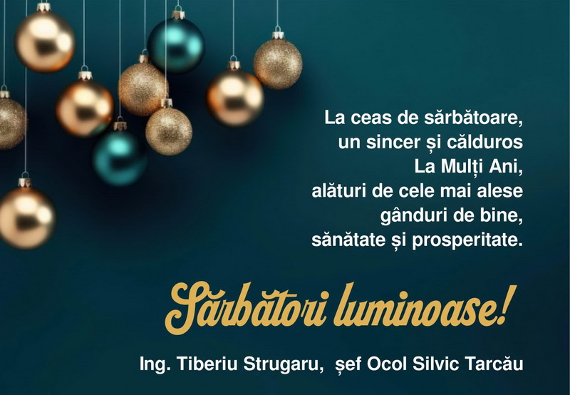 Felicitări de Crăciun de la Direcția Silvică și Ocoalele Silvice din Neamț