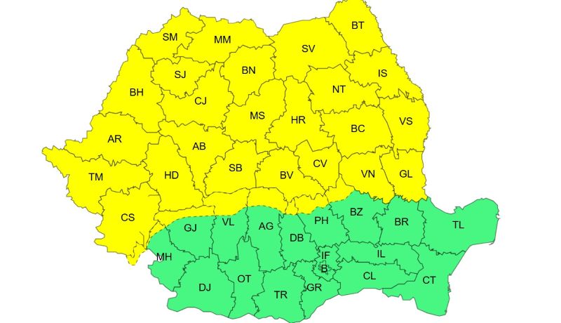 Ninsori, vânt și ger în Regiunea Nord-Est
