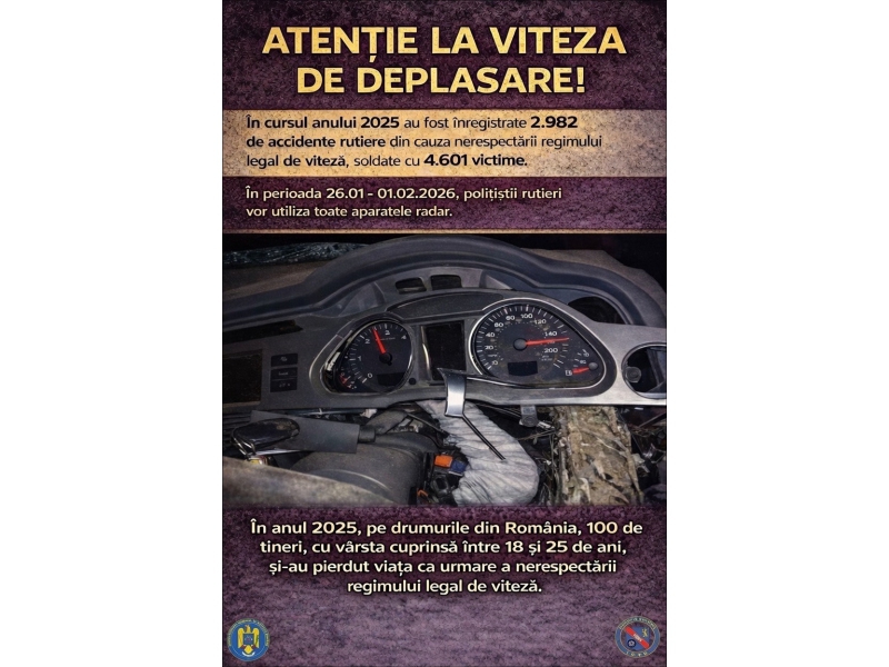 Peste 440 de sancțiuni pentru viteză în Neamț. Zeci de permise reținute de polițiști într-o săptămână 1 Peste 440 de sancțiuni pentru viteză în Neamț. Zeci de permise reținute de polițiști într-o săptămână
