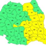 Patru județe sub cod galben de precipitații și viscol la munte!