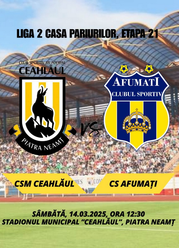 L2 FC Bacău și CSM Ceahlăul încheie sezonul regulat acasă, Poli Iași este programată în deplasare