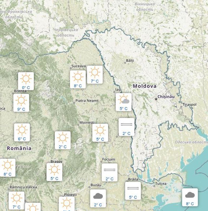 Vremea în acest weekend în Regiunea de Nord-Est