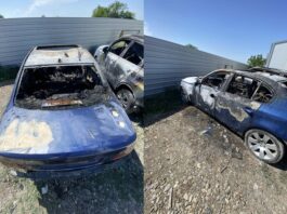 Roman. Mașină distrusă în incendiu.