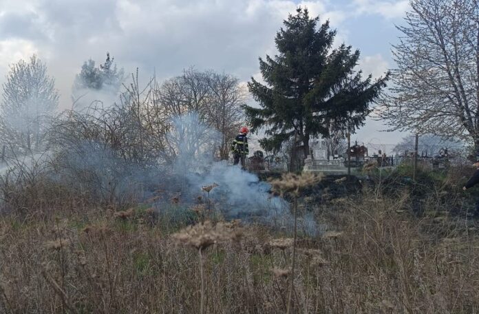 incendiu_cimitir_schitul_oraseni_botosani_1 Botoșani Morminte în flăcări la cimitirul Schitului Orășeni