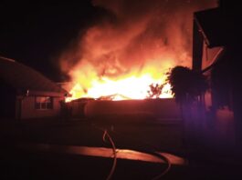 FOTO. Neamț. Gospodărie distrusă complet de flăcări. Cauza incendiului: un echipament de iluminat defect