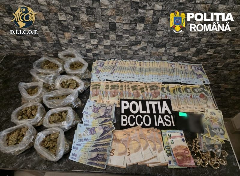 Iași. Procurorii au găsit la o vulcanizare un kilogram de cocaină într-un bidon de ulei