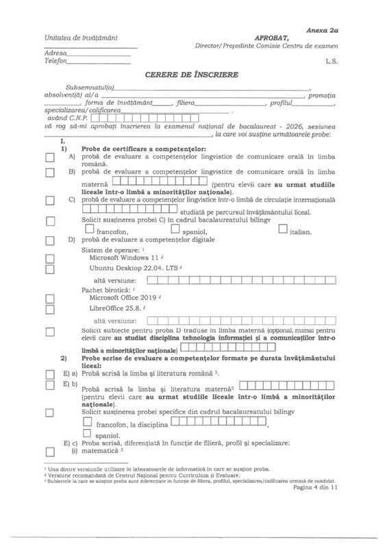 Încep înscrierile la Bacalaureat 2026 2 Încep înscrierile la Bacalaureat 2026