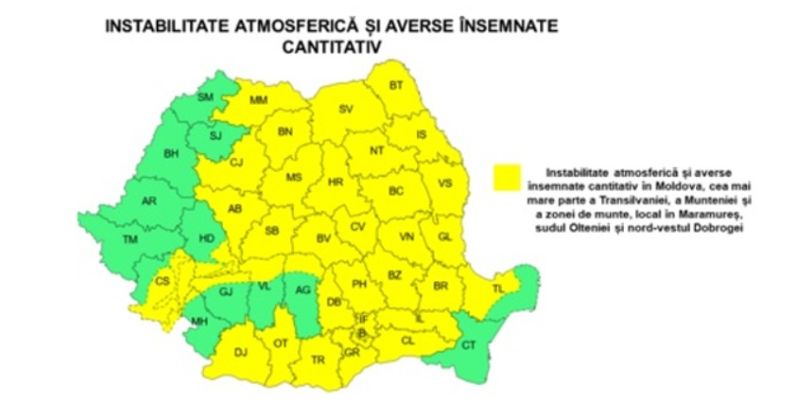 Precipitații abundente în Regiunea Nord-Est