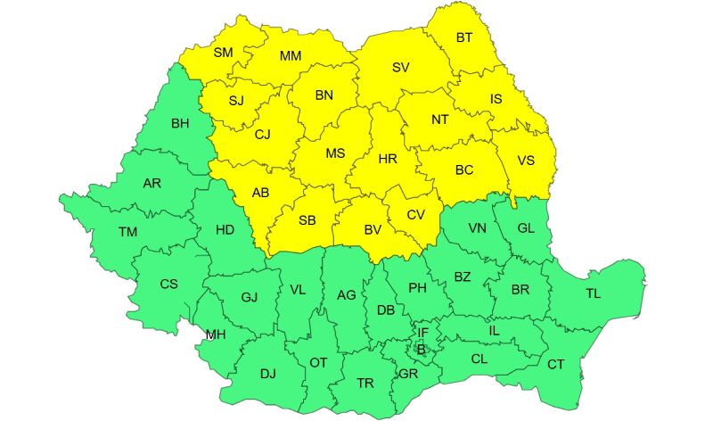 Coduri concurente de caniculă și instabilitate atmosferică în Regiunea Nord-Est