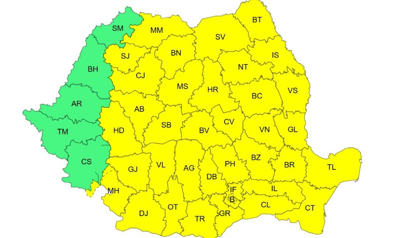 Atenționare cod galben de furtuni și vijelii în Moldova