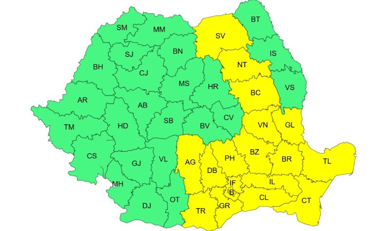 Cod galben de vânt și precipitații în Moldova 2 Cod galben de vânt și precipitații în Moldova