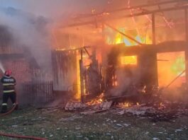Suceava. Adăpost de animale distrus de un incendiu