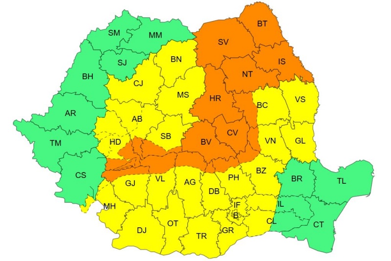 Moldova, sub coduri galben și portocaliu: furtuni puternice, grindină și ploi torențiale 1 Moldova, sub coduri galben și portocaliu: furtuni puternice, grindină și ploi torențiale