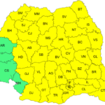 Cod galben de vijelii, ploi și grindină în Regiunea Nord-Est