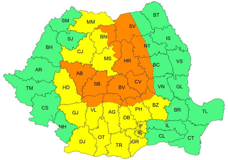 Știre actualizată. Atenționare cod galben de furtuni și vijelii în Moldova 1 cod portocaliu furtuni Moldova