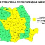 Atenționare cod galben de ploi torențiale în Regiunea Nord-Est