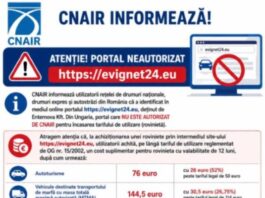 Avertisment CNAIR – portal neautorizat pentru achiziția rovinietei. Costurile sunt mai mari și cu aproape 200%