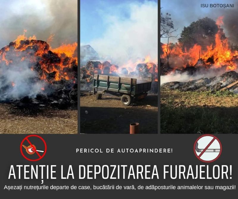 Botoșani. 15 tone de furaje au ars din neglijență – proprietarul gospodăriei a suferit arsuri 1 Botoșani. 15 tone de furaje au ars din neglijență – proprietarul gospodăriei a suferit arsuri
