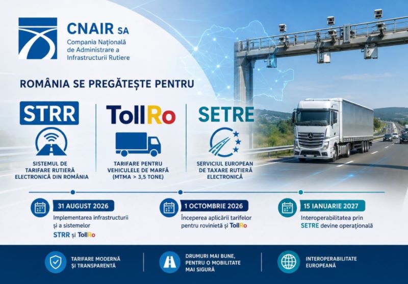 Aplicarea tarifelor pentru rovinietă și TollRo va începe la 1 octombrie 1 Aplicarea tarifelor pentru rovinietă și TollRo va începe la 1 octombrie
