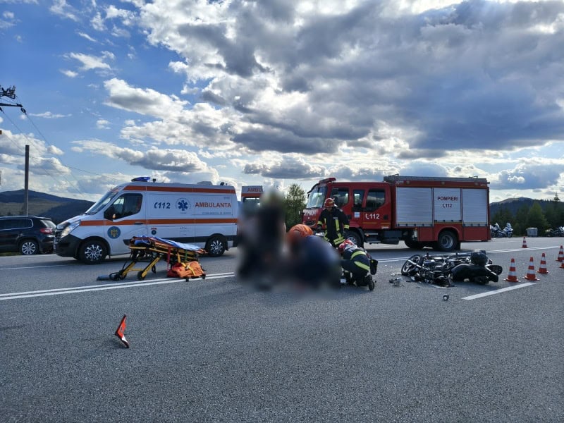 Motociclist decedat în urma tamponării cu un autoturism. Tragedia s-a petrecut în pasul Mestecăniș din Bucovina