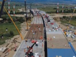 VIDEO. Stadiul lucrărilor pe Autostrada Moldovei – lotul Răcăciuni-Bacău Sud