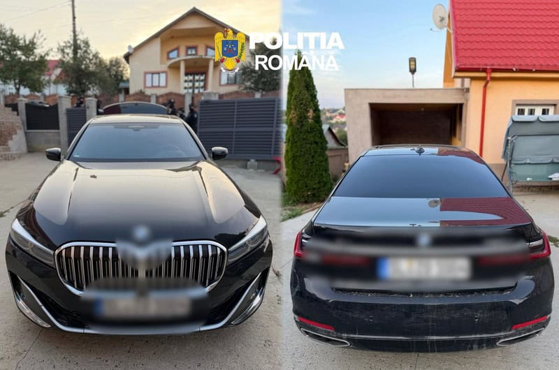 Bacău. Autoturism de 80.000 de euro, furat din Germania, descoperit în urma unei percheziții domiciliare