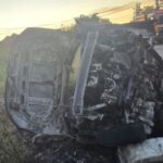 FOTO. Suceava. Două persoane au murit carbonizate în urma unui accident la Fântâna Mare