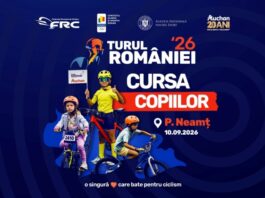 Cursa Copiilor la Piatra Neamț. Cei mai mici cicliști intră în atmosfera Turului României