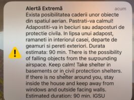 RO-Alert în Neamț și Iași: avertizare privind posibila cădere a unor obiecte din spațiul aerian